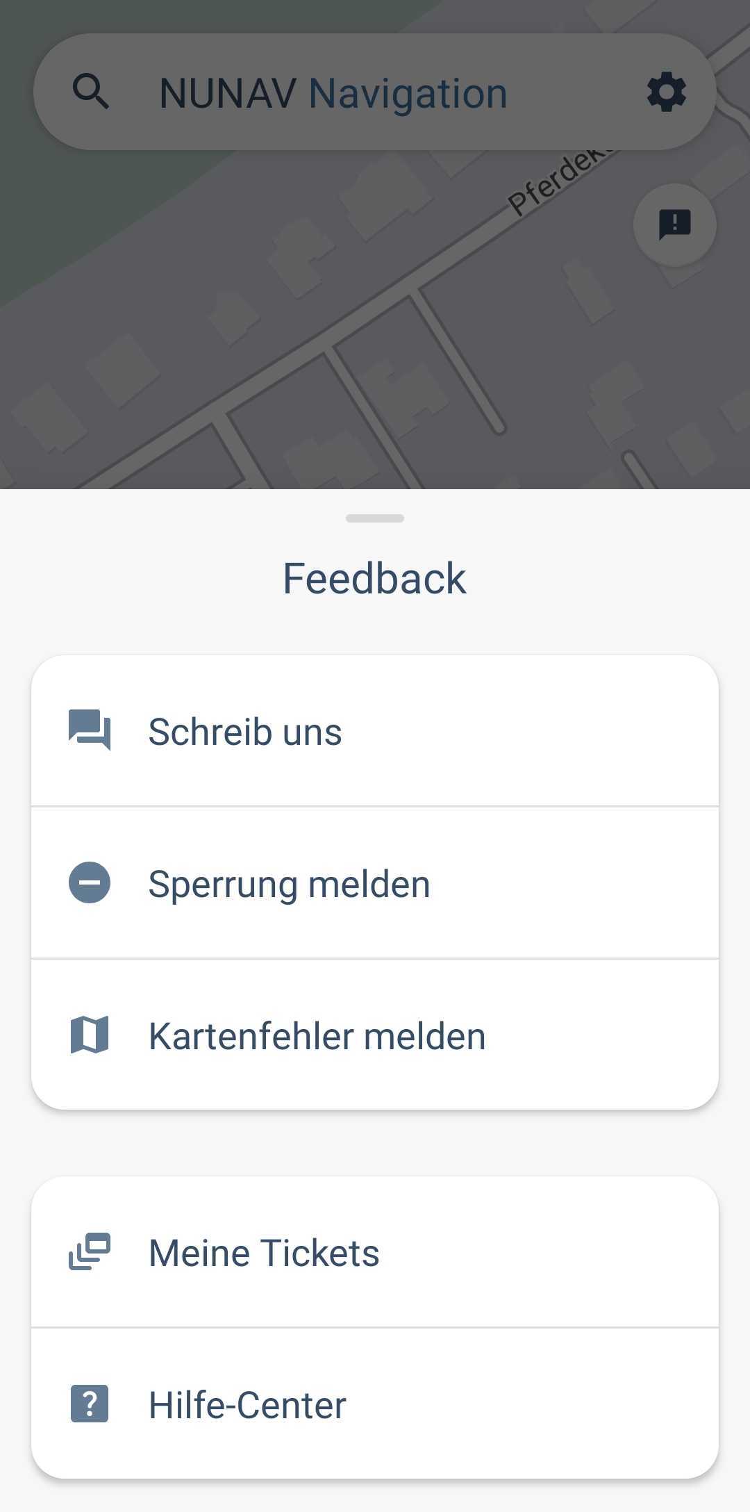 Android Atsauksmes izvēlne ar „Ziņot par slēgšanu“